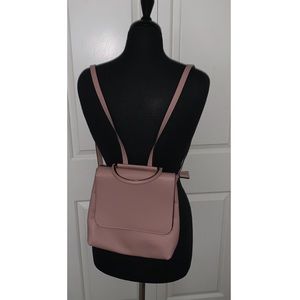 MAUVE MINI BOOKBAG NWOT GOLD ACCENT